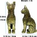 Owl Statue Garden Decor, Resin Waterproof Halloween Indoor Outdoor Lawn Yard Patio Office Living Room Decoration Gifts for Mom Women (8.3 Inch) (Bronze)