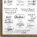 Geyoga 12 Pcs Inspirational Quote Mirror Decals Vinyl Positive Saying Affirmations Mirror Stickers Motivational Window Decals Peel and Stick for Home Office Staff Bathroom Wall Art(Religious)