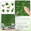 Greenery Grass Wall Boxwood Plant Panels: 20"x20"(16P) with UV Resistant Leaves Artificial Ivy Privacy Hedge Fence Screen for Backdrop,Garden and Indoor Outdoor Plant Wall&Fence Covering