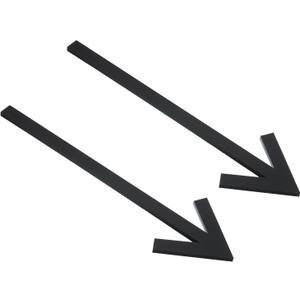 PATIKIL 10.2" Self Stick Arrow Sign, 2 Pack Acrylic Directional Sign Sticker Self-Adhesive for Indoor/Outdoor Wall Marking, Black