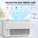 AirFlow Pro Cool & Pure Window Air Conditioner Deflector with Negative Ion Purifier, Adjustable AC Vent Deflector for Mini Split & Window Units, Universal ABS Air Vent Deflector to Prevent Direct Blow, 0.1"D x 19.68"W x 5.9"H