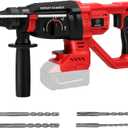 Cordless Rotary Hammer Drill Compatible with Milwaukee 18V Battery(No Battery), Brushless SDS-Plus Hammer Drill, 3 Joules Impact Energy, 360Auxiliary Handle