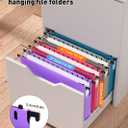 SHUTEX Extra Capacity Legal Size Hanging File Folders,12 Pack Reinforced Plastic Hanging Folder, Heavy Duty 2 Inch Expansion, Filing Cabinet Folders for Bulky Files, Medical Charts, Colorful