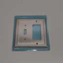 Henne Bery Sunken Pearls Heavy Duty Decorative Wall Plate Switch Plate Outlet Cover (Toggle/Decorator, Satin Nickel)