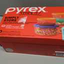 Pyrex Simply Store 18-Pc Glass Food Storage Containers Set, Round & Rectangle Glass Storage Containers with Lid, BPA-Free Lids, Non-Pourous Glass, Dishwasher, Microwave, Fridge and Freezer Safe