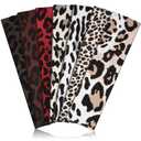 DiyJibb Headbands for Women, Stretchy Non Slip Soft Cotton Cloth Hair Bands for Sports, Workout, Yoga and Running, 7pcs (Leopard Print