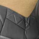 2PCS Leather Car Front Seat Cover, Anti-Slip & Full Wrap Driver Vehicle Seat Bottom Cushion Pad with Storage Pockets, Breathable Comfortable Automotive Chair Protector, Universal Fit (Black)