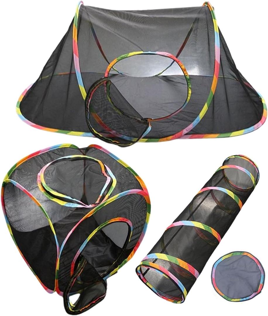 Outdoor Cat Playpen  Foldable Cat Enclosure | Portable Pet Tent for Cats, Kittens & Small Pets | Breathable Mesh, Easy Setup & Foldable Design | Ideal for Backyard, Camping, Travel & Indoor Us