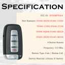 SUPALAND Key Fob Replacement Fits for Hyundai Sonata Genesis 2010 2011 2012 2013 2014 Azera Equus Kia Optima 2009-2013 Ria Sorento Forte Borrego Smart Keyless Entry Remote Control SY5HMFNA04