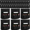 Tisancy 48 Pcs Chair Pockets for Classrooms 18.9'' Classroom Organizer Chair Bag with 6 Pockets and Name Tag Holder Back of Organizer for Christmas Kid Student School Storage Gift Supply(Black)