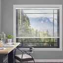 CHICOLOGY Cordless Mini Blinds for Indoor Windows, 29" W x 36" H, White Vinyl 1" Slats with Tilt Wand, Light Filtering to Room Darkening, Moisture-Resistant, Child-Safe, Screw-Mount Installation