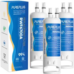 PUREPLUS EDR1RXD1 Replacement for Everydrop Filter 1, W10295370A, W10295370, EDR1RXD1B, P8RFWB2L, P4RFWB, Kenmore 46-9081, 46-9930, WD-F38,WRS325SDHZ Refrigerator Water Filter, 3 Pack