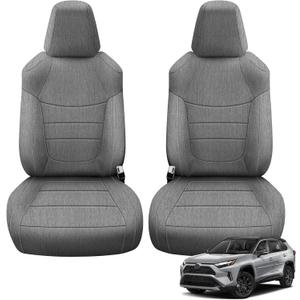 Rav4 Hybrid Seat Covers Fit for Toyota Hybrid RAV4 2019-2025 Front Seats, Heavy Duty Cationic Linen Seat Protector(Not Fit for SE$XSE Hybrid/Prime)