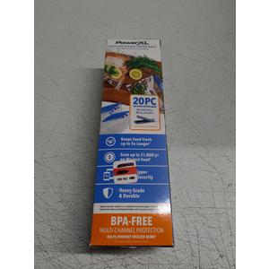 PowerXL Vacuum Seal Zipper Valve Bags 10 Quart 10 Gallon Bags Duo Nutrisealer