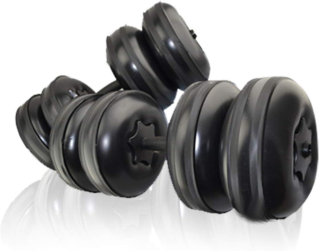 Water Filled Dumbbells Set - Water Filled Weights - Portable Travel Weights - Weights Adjustable Dumbbells (Black: 4~32 Lbs Pair)