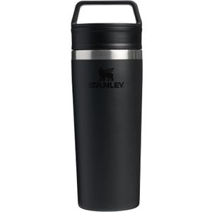 STANLEY Cafe To Go Travel Mug 16 oz | Leakproof Two-Part Drink Through Lid | Tumbler Cup for Coffee, Tea and Drinks | Insulated Stainless Steel Coffee Mug | BPA-Free | Black 2.0