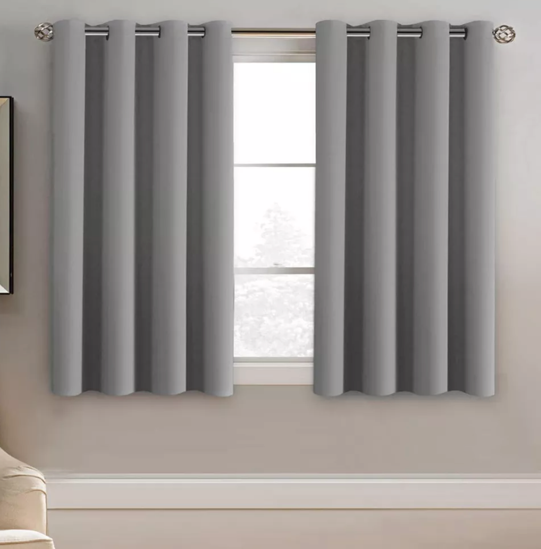 H. VERSAILTEX Blackout 2 Panels Dov Grey, 52"W x 45"L