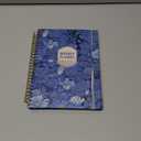 2025-2026 Weekly Planner, School Planner, Weekly Planner, Time Management Calendar Planner, 6.3" x 8.5", Spiral Binding, Laminated Labels, Storage Bag, for School and Office, Everyday, Blue Floral