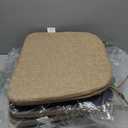 ELFJOY Chair Cushions for Dining Chairs Kitchen Chair Cushions U Shape Non Slip Chair Pads Set of 4 Seat Cushions with Ties Indoor 16.7" x 16" Beige