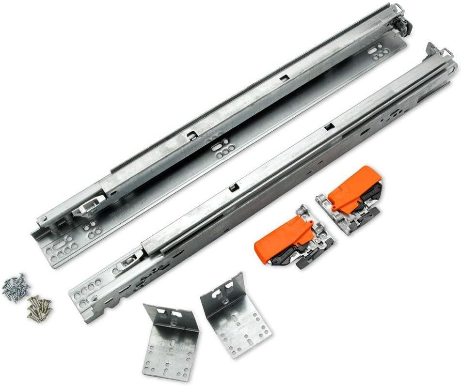 BLUM 563H5330B Tandem Plus Blumotion 21" Drawer Runner Pair for Face Frame, Silver (Pack of 1)