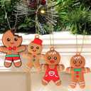 2 x SAFIGLE 12pcs Gingerbread Christmas Decoration for Tree: Cute Gingerbread Chritmas Decorations for Xmas Tree Hanging Decor DIY Craft Party Supplies - Christmas Hanging Decor for Home Kitchen