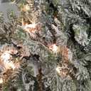 Puleo International 6.5ft Pre-Lit Slim Flocked Aspen Fir Christmas Tree with 350 Clear Lights, 760 Realistic Dense Snow Flocked Branch Tips, Easy Setup Artificial Trees with Sturdy Metal Stand