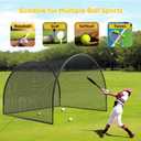 13FT Compact Backyard Baseball & Softball Batting Cage – Portable Batting Net with Sturdy Frame & Carry Bag, Ideal for Kids & Family Practice, 13 x 10 x 8 ft