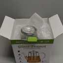 1500ml Glass Teapot, Large Tea Pot with Infuser for Loose Tea and Blooming Tea, Stovetop Safe Tea Kettle, Hand Crafted Borosilicate Glass Tea Maker with Scale Line, Tea Gift Set for Tea Lovers