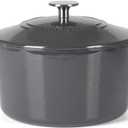 Martha Stewart Gatwick 4 Quart Enamel Cast Iron Dutch Oven - Grey (Gray)
