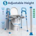 Loyoda Raised Toilet Seat Risers with Handles, Height Adjustment, 400 LBS