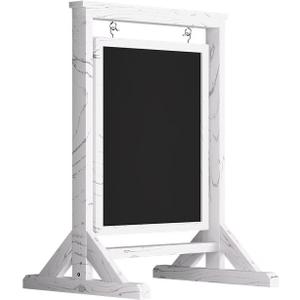 Rustic Double Sided Swinging Chalkboard Sign, Wooden Sidewalk Sign 20" x 30", Magnetic Swinging A Frame Chalk Board, Menu Board, Hanging Sandwich Board Signs for Restaurant, Business, Café