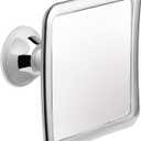 MIRRORVANA Fogless Shower Mirror for Shaving with Upgraded Suction, Anti Fog Shatterproof Surface and 360 Swivel, No Magnification, 6.3" x 6.3" (Chrome)