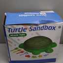 VROGTIK Turtle Sandbox with Lid & Beach Toys Set, 38" Kids Sandbox for Toddlers 3-8, Indoor Outdoor Sensory Play Sand Box with Cover, Summer Gift for Ages 3-8