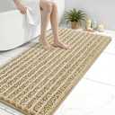 Arotive Luxury Bathroom Rugs 50x30, Extra Soft Thick Absorbent Shaggy Chenille Bath Rugs, Non-Slip Machine Wash Dry, Bath Mats for Bathroom Floor, Tub and Shower, Home Decor Accessories, Beige