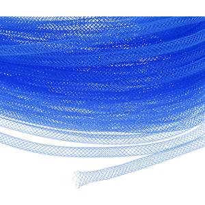 Mesh Tube Ribbon 45 Yards, 4mm Elastic Fabric Ribbons Mesh Tubing for Crafts/Gift Wrapping/Flower Bouquets/Wedding/Birthday/Holiday/Wreaths Christmas/Decoration[Blue]