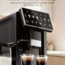 Fully Automatic Espresso Machine, 19 Bar Coffee Maker with Integrated Grinder, Touch Screen Espresso Machine with 15 Grind Settings, Self-Cleaning Coffee Maker for Latte, Cappuccino (Black) 