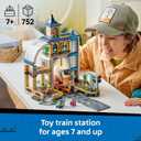 LEGO City Central Train Station Building Toy - Multi-Level Pretend Play Set for Boys & Girls, Ages 7+ - Building Blocks for Kids - Gift Idea for Birthdays - 60469