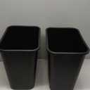 United Solutions 7 Gallon / 28 Quart Space Saving Trash Wastebasket, Fits Under Desk and Small, Narrow Spaces in Commercial, Kitchen, Home Office, and Dorm, Easy to Clean, Black, (WB0338) (Pack of 2)