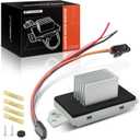 A-Premium HVAC Blower Motor Resistor Kit with Harness Compatible with Chevrolet, GMC, Buick, Cadillac & Olds Vehicles - Silverado, Sierra, Escalade, Tahoe, Yukon, Suburban - Replace# 89018778