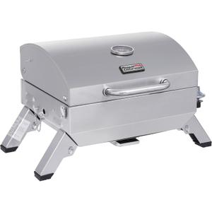 Royal Gourmet GT1001 Stainless Steel Portable Grill, 10000 BTU BBQ Tabletop Gas Grill with Folding Legs and Lockable Lid, Outdoor Camping, Deck and Tailgating, Silver