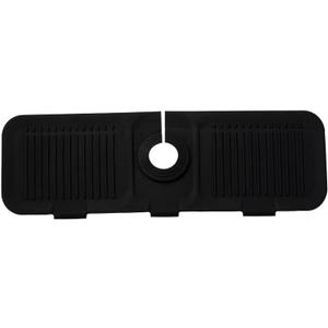 Silicone Faucet Handle Drip Catcher Tray, 2 in 1 Absorbent Silicone Mat, 45cmx15cm kitchen sink mat sink protector mat, silicone draining mat around tap (Black, A)