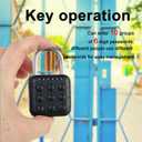 Combination Lock,9 Digit Push Button Combination Padlock,6 Digit Locking Mechanism,Combination Lock Aluminum Combination Digital Padlock for Drawers,Doors,Suitcases,Gym Lockers,Boxes (Black 2)