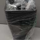 Eccliy 6 Pack Small Trash Cans for Bathroom Plastic Trash Can with 3 Rolls of Bags Small Wastebasket Garbage Bin Container, Bedroom, Home Office, Living Room, Kitchen (Black, 1.6 Gallons)