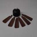 2-in-1 Socket Fan Light with Remote, 18'' Small Ceiling Fans with Lights, 3 Colors 3000K-6500K, 3 Wind Speeds, Modern ceiling fan with Dimmable Led Light Bulb for Bedroom Office Garage Kitchen, Brown