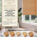FoundGo 51" W x 72" H Bamboo Roller Blinds Sun Shade,Retro Light Filtering Roller Bamboo Curtains Roll Up Curtain Shades for Windows,Doorways.