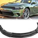 Front Bumper Lip Spoiler for Dodge Charger RT GT SRT Gloss Black Front Bumper Spoiler Body Kit Splitter 2015-2023