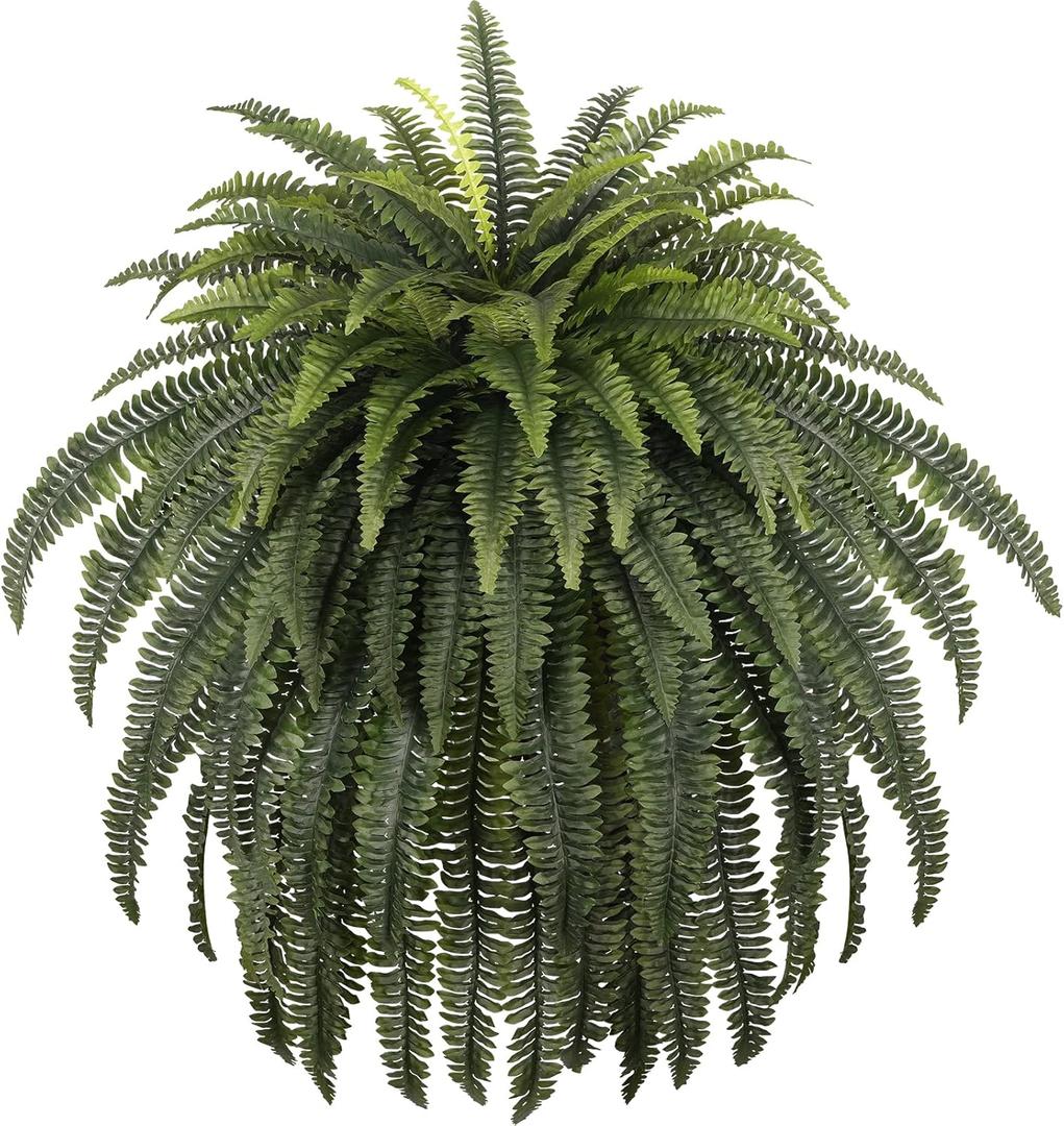70" Ferns Artificial Giant Bush Plants, Faux Boston Ferns with 92 Fronds for Outdoors Home Decor (70" 1 Pcs)