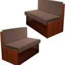 4PCS Rv Dinette Cushion Covers, Outdoor Rv Sofa Covers Washable Rv Seat Covers Furniture Protector Jacquard Stretchable Camper Cushion Covers with 2 Backrest Cover & 2 Bench Cover (Coffe)