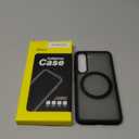 JETech Magnetic Case for Samsung Galaxy S23 5G 6.1-Inch, Compatible with MagSafe, Translucent Matte Back Shockproof Phone Cover (Black)