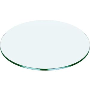 54" Round Tempered Glass Table Top, Clear Surface Flat Polished Edge for Furniture Protection Patio Dining Coffee End Tables (54 inch)